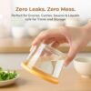 HomeEssentials Premium Borosilicate Glass Jar with Airtight Lid – Small Kitchen Storage Container for Spices, Seeds, and Herbs – Heat-Resistant & Microwave Safe (260ml Pack of 2)