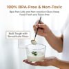 HomeEssentials Premium Borosilicate Glass Jar with Airtight Lid – Small Kitchen Storage Container for Spices, Seeds, and Herbs – Heat-Resistant & Microwave Safe (260ml Pack of 2)