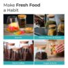 The Better Home Borosilicate Glass Jars Set for kitchen | Airtight Glass Jar for Kitchen Storage | Leakproof Kitchen Jars Containers with Wooden Lid & Metal Loop | Multi-Utility| 360ML, Set of 2