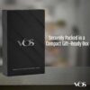 Vos Ceramic Knife Set with Block, Ceramic Knives Set For Kitchen, Ultra Sharp Kitchen Knife Set with Covers, 3" 4" 5" 6" Chef Knife, Utility, Paring & Versatile, Lightweight, Dishwasher safe (Black)