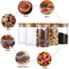 1778347470_1050ML-Kitchen-Storage-Borosilicate-Glass-Jar-Container-with-Air-Tight-Bamboo-Wooden-Lid-Storage-Containers-Round-Shape-for-SugarCandy-Cookie-Rice-and-Spice-Jar-1050ML-JARS-6-PCS.jpg 1050ML Kitchen Storage Borosilicate Glass Jar Container with Air Tight Bamboo Wooden Lid Storage Containers Round Shape for Sugar,Candy, Cookie, Rice and Spice Jar (1050ML JARS, 6 PCS)