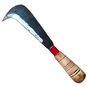 Handmade Kitchen Knife/Aruval (8 Inch Blade - 30 x 4 Handmade Kitchen Knife/Aruval (8 Inch Blade - 30 x 4 x 0.4 x 0.01 cm Blade) Best for Craking Coconut - Pack of 1pc