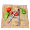 BRUSHFINCH Stainless Steel Knife Set, Set of 3, Kitchen Knife, Stainless Steel Swiss Made Vegetable Cutting and Chopping Knife.