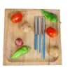 BRUSHFINCH Stainless Steel Knife Set, Set of 3, Kitchen Knife, Stainless Steel Swiss Made Vegetable Cutting and Chopping Knife.