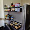 OrganizeMee Magnetic shelves Magnetic rack for fridge [25 X 12 Cm] Wall Mount Spice Rack, Bottle Holder for Fridge, Washing Machine,Microwave Organizer,side storage rack (Black Qty:1)
