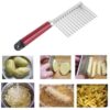 Stainless Steel Crinkle Cut Knife for Fruit, Cheese, Potatoes, Vegetable Cutter, Waffle Fry Cutter, Veggie Cutter, Serrated Knif