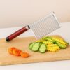 Stainless Steel Crinkle Cut Knife for Fruit, Cheese, Potatoes, Vegetable Cutter, Waffle Fry Cutter, Veggie Cutter, Serrated Knif