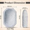 Mortar Pestle for Kitchen kalvam-5 kg Heavy, 10 inch Block Shape, 3 Cup Capacity - Kalvam/Khalbatta/Silbatta for Chutney