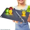 Extra Large Stainless Steel Cutting Board 50×32.5 cm | Rust-Proof Metal Chopping Board | Smooth Edged Steel Vegetable Meat Fish Fruit Cutter Board | Easy to use Hygienic Food Prep Surface