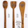 Neem Wood Spoons for Cooking, 3-Piece Set - Handcrafted Wooden Kitchen Utensil Set for Non-Stick Cookware | Serving Spoon, Wide Flipper & Narrow Spatula | Heat Resistant & Eco-Friendly