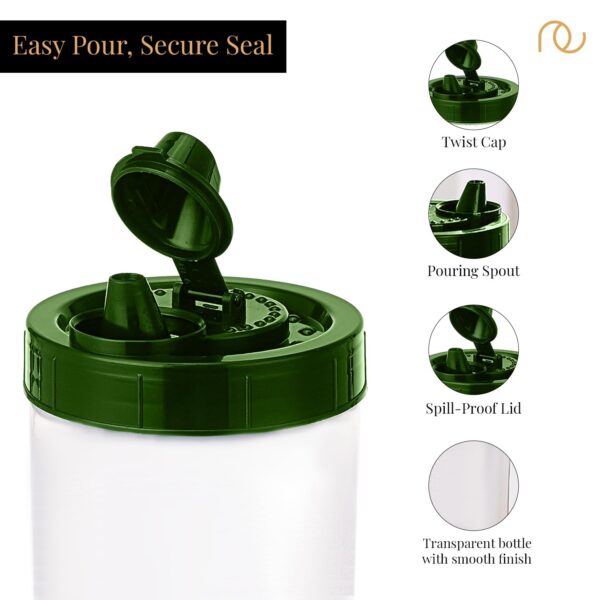 1778481549_Frenchware-Oil-Dispenser-Pack-of-2-1-Litre-Each-100-Food-Grade-BPA-Free-Plastic-Ideal-for-Storing-Pouring-Liquids-Cooking-Oils-Refined-Oils-Olive-Oil-Vinegar-Soy-Sauce-Green.jpg Frenchware Oil Dispenser (Pack of 2, 1 Litre Each) 100% Food-Grade, BPA-Free Plastic, Ideal for Storing & Pouring Liquids, Cooking Oils, Refined Oils, Olive Oil, Vinegar, Soy Sauce (Green)