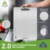 Rusabl Premium Food Grade Stainless Steel Chopping Board for Kitchen (Rectangular, 31 x 21 cm, Medium), BIS Certified, Anti-Rust, Non-Slip Cutting Board for Slicing Fruits, Vegetables, Kneading Board