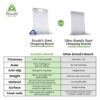 Rusabl Premium Food Grade Stainless Steel Chopping Board for Kitchen (Rectangular, 31 x 21 cm, Medium), BIS Certified, Anti-Rust, Non-Slip Cutting Board for Slicing Fruits, Vegetables, Kneading Board
