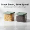 VOLTURI Air Tight Kitchen Storage and Containers for Pulses, Cereals, Grains, Dry Fruits, Pantry Organization, Kitchen Storage Box, Kitchen Accessories Items for Home, (500 ML, Pack of 6)