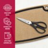 Victorinox Multipurpose Stainless Steel Kitchen Shears - Scissors for Cutting Herbs, Vegetables & Meat, Black, 20cm, Swiss Made
