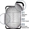 Stainless Steel Expandable Kitchen Sink Drainer – Adjustable Over the Sink Colander & Vegetable Washer Basket – Multi-Purpose Fruit,Rice & Dish Drying Rack for Kitchen Organization (Silver)