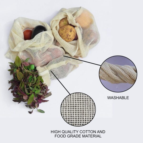 1778557017_NECAVU-100-Cotton-Set-of-6-Fridge-Drawstring-Bags-Eco-Friendly-Natural-Vegetables-Storage-Mesh-Net-for-Fridge-Multi-Purpose-Cotton-Mesh-Bag-Natural.jpg NECAVU 100% Cotton Set of 6 Fridge Drawstring Bags | Eco-Friendly Natural Vegetables Storage Mesh Net for Fridge | Multi-Purpose Cotton Mesh Bag (Natural)
