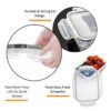 KITCHENACE,Modernise your living Fridge Storage Containers, Plastic Container for Kitchen Storage Box with Lids - Snap-Seal (4-pc) 1000ml Black