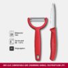 Victorinox Swiss Made Stainless Steel Swiss Classic Paring Knife Kitchen Knife 8 cm Straight Edge with Y-Peeler Set (2 Pcs) Red | 6.7111.22C1