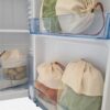 Fab Ellite Cotton Vegetable Storage Bags Fridge bag | Reusable Muslin Refrigerator Produce bag with Drawstrings (10 x 13 inch, Pack of 8) | Washable Cloth Bags for Fruits & Vegetables