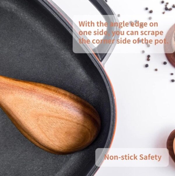 BrosMoon Big Wooden Spoon for Cooking, Large Wood Scoop Utensil, 18-inch Kitchen Serving Scoop for Big Pot, Long Handle Giant Spoon