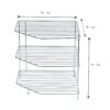 Stainless Steel Corner Rack/Storage Shelf/Dish Rack/Kitchen Storage Rack/Bowl Rack/Shelf for Plates Bowls & Cups/Kitchen Organizer (Size- 29.5X29.5X29.5 cm)
