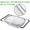 1778651297_Kreshu-Stainless-Steel-Oval-Fine-Mesh-Colander-Strainer-with-Rubber-Rubber-Grip-Handle-Multi-Functional-Large-Over-The-Sink-Basket-Expandable-Drainer-for-Rinse-Vegetables-Fruits-Pack-of-1.jpg Kreshu Stainless Steel Oval Fine Mesh Colander Strainer with Rubber Rubber Grip Handle| Multi-Functional Large Over The Sink Basket Expandable Drainer for Rinse Vegetables Fruits (Pack of 1)
