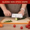 Marve Set of 3 Stainless Steel Kitchen Knives Set High-Carbon Stainless Steel Kitchen Knives Vegetable Knives Chef Knives Sharp Edge Cutting Chef Knives for Chopping Vegetables, Fruits (Purple)