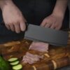 SKYTONE Knife Set of 3 with Cover, Stainless Steel Knives for Kitchen| Sharp Edge Cutting Chef Knifes for Chopping Vegetables, Fruits, Multipurpose Knife, Kitchen Tools