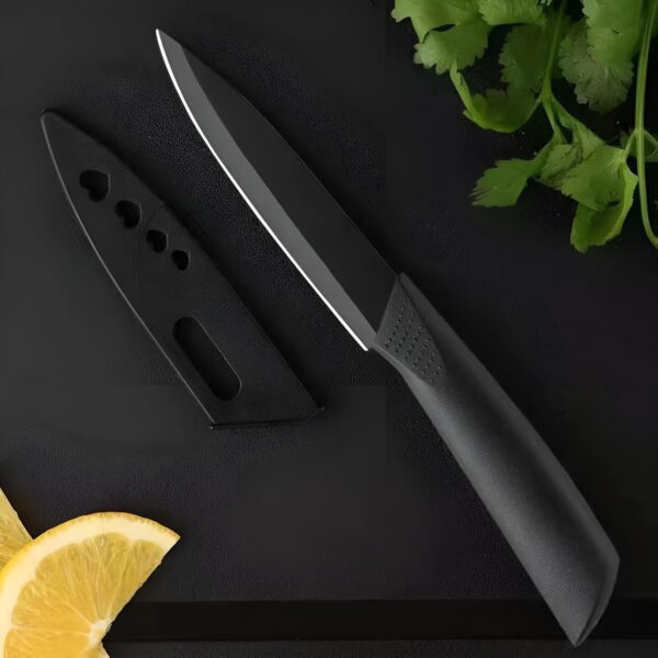 SKYTONE Knife Set of 3 with Cover, Stainless Steel Knives for Kitchen| Sharp Edge Cutting Chef Knifes for Chopping Vegetables, Fruits, Multipurpose Knife, Kitchen Tools