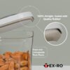 TEX-RO Pop - Up Air Tight Containers For Kitchen Storage Box/BPA Free Storage Containers For Kitchen Set/Kitchen Accessories Items For Home (White, 1500 Ml Set Of 4)