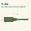 Ember Cookware Silicone Spatula Set of 3 – Stir, Flip & Scraper | Platinum Grade Food Safe | Heat Resistant Up to 230°C | Seamless Unibody Design | Green