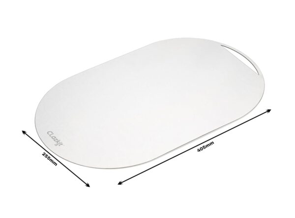 1778863537_Clazkit-Ovel-Stainless-Steel-Chopping-Cutting-Board-VegetableFruitBread-Meat-Durable-Safe-Heavy-Duty405-X-255-X-1mm.jpg Clazkit Ovel Stainless Steel Chopping Cutting Board Vegetable,Fruit,Bread & Meat Durable Safe & Heavy Duty(405 X 255 X 1mm)