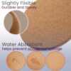 Windup Cork Trivets for Hot Dishes, Hot Pad, Place Mat - Export Quality 7inch - Set of 4 (Natural) - Thick & Absorbent, Non Slippery, Heat Resistant, Eco-Friendly, Made in India
