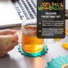 Silicone Trivet Mat Set of 6 - Trivets for Pots & Hot Dish - Trivet Mat for Hot Pots Cup Mat Coasters - Kitchen Decor Mats (Set of 6, Meduim, Green)