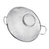 Kuber Industries Pack of 2 Fruit Basket | Stainless Steel Vegetables Strainer | Multipurpose Fruit Basket | Colander Basket for Pasta-Noodles-Grains |12 Inch | Silver