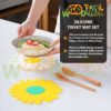 Silicone Trivet Mat Set of 6 - Hot Pot Holder - Hot Pads - Kitchen Trivets Pads for Table - Coasters Placemats (Set of 6, Big, White)