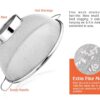 SEGOVIA Food Grade Stainless Steel Multipurpose Puran Jali Chalni Mesh Strainer | Colander Strainer for Washing Rice Pasta Small Grains Vegetables Fruits- Capacity 2000ml 1Pc (23CM)