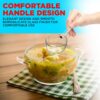 Multipurpose Glass Spoon and Ladle - Heat Resistant Borosilicate Karandi for Cooking, Serving, Stirring & Tadka (Transparent)