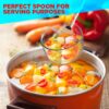 Multipurpose Glass Spoon and Ladle - Heat Resistant Borosilicate Karandi for Cooking, Serving, Stirring & Tadka (Transparent)