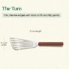 Ember Cookware Stainless Steel Turner 31 cm | Thin Slotted Steel Spatula for Precision Flipping | Flexible Head | Heat Resistant Silicone Handle | Oil Draining Design | Terracotta
