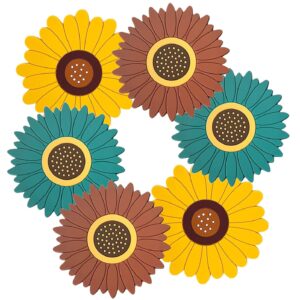 Silicone Trivet Mat Set of 6 - Trivets for Pots & Hot Dish - Trivet Mat for Hot Pots Cup Mats Coasters - Kitchen Decor Mats (Set of 6, Big, Multi)