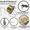 Stainless Steel Rice Strainer Pot with Lid Lock | Rice Cooker with Starch Remover | Rice Pot Drainer Stand | Boiled Rice & Noodles Filter Vessel | 5L Rice Water Drainer for Healthy Cooking