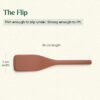 Ember Cookware Silicone Flip Spatula 34 cm | Platinum Grade Silicone | Wide Heat Resistant Spatula for Dosa, Pancakes & Cutlets | Non Scratch Seamless Unibody Design| Heat Safe up to 230°C |Terracotta