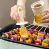 Silicone Brush and high Temperature Resistant Oil Bottle Integrated Barbecue Cooking Utensils Home&Kitchen. (White)