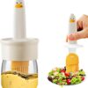 Silicone Brush and high Temperature Resistant Oil Bottle Integrated Barbecue Cooking Utensils Home&Kitchen. (White)