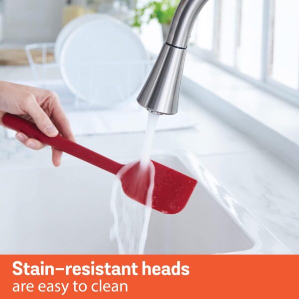 Meyer Silicone Non-Stick Heat Resistant Kitchen Utensil | Silicon Spoon for Cooking and Serving Red