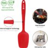 Premium Big Silicone Spatula for Cooking Set of 2 | Non-Stick Silicone Spatula Set for Cooking & Baking, Seamless Design, Heat-Resistant -40°C to 230°C | Kitchen Utensil | Food-Grade & BPA-Free | Red