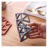 pepplo Trivet Mats,6 Pack Silicone Table Mats Heat Resistant Hot Pans Non-Slip Pot Holders Placemat for Bowl Dishes Kitchen Cooking Dining - Triangle & Line Mix