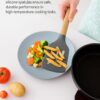 Sakoraware Silicone Spatula Set with Wooden Handle Kitchen Tools Mixing | Serving Cooking Spoon | Turner | Soup Ladle | Non-Stick | BPA Free Kitchen Tools Set of 3 (Black)